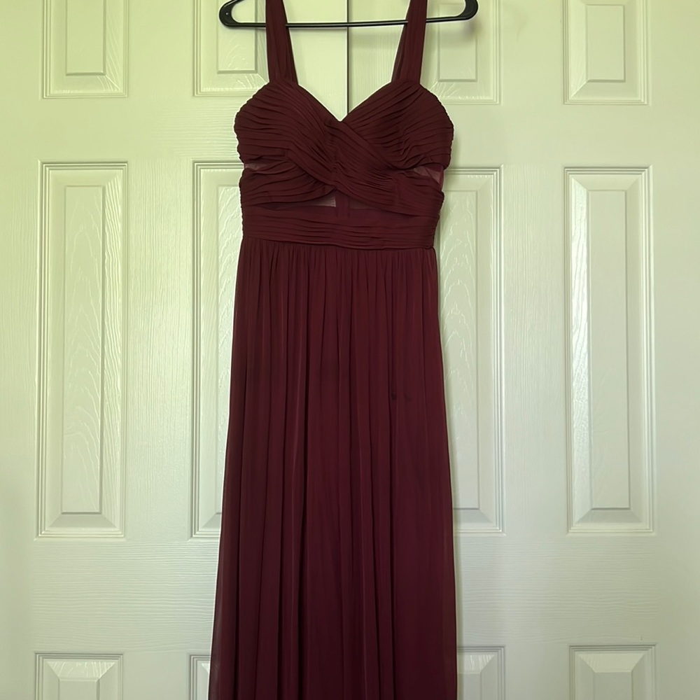 Maroon Birdy Grey bridesmaids dress in Small
